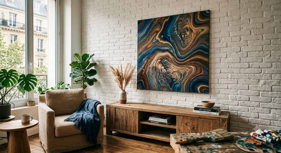 Comment associer un tableau abstrait ou fluid art à sa décoration sans se tromper ?